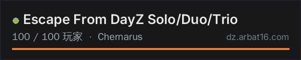 AR16 DayZ 服务器列表中的 Escape From DayZ Solo/Duo/Trio