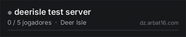 deerisle test server na lista de servidores de DayZ da AR16