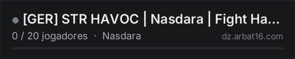 [GER] STR HAVOC | Nasdara | Fight Hard. Play Fair. na lista de servidores de DayZ da AR16
