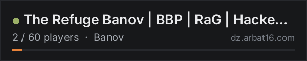 The Refuge Banov | BBP | RaG | Hacked Crates | PVP on the AR16 DayZ server list