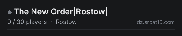 The New Order|Rostow| on the AR16 DayZ server list