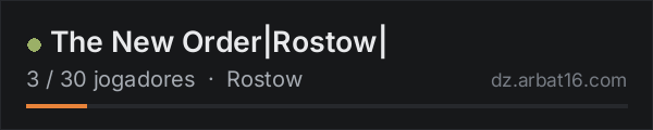 The New Order|Rostow| na lista de servidores de DayZ da AR16