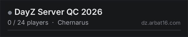 DayZ Server QC 2026 on the AR16 DayZ server list