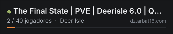 The Final State | PVE | Deerisle 6.0 | Quests na lista de servidores de DayZ da AR16