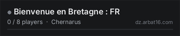 Bienvenue en Bretagne :  FR on the AR16 DayZ server list