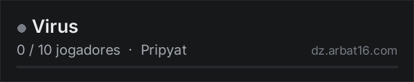 Virus na lista de servidores de DayZ da AR16