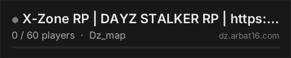 X-Zone RP | DAYZ STALKER RP | https://discord.gg/BywHzfStE8 on the AR16 DayZ server list