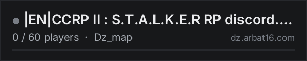 |EN|CCRP II : S.T.A.L.K.E.R RP discord.gg/ccstalkerrp on the AR16 DayZ server list