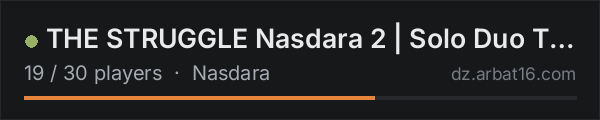 THE STRUGGLE Nasdara 2 | Solo Duo Trio | discord.gg/thestruggle on the AR16 DayZ server list