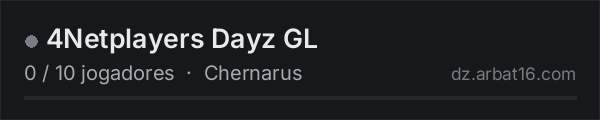 4Netplayers Dayz GL na lista de servidores de DayZ da AR16