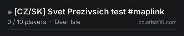 [CZ/SK] Svet Prezivsich test #maplink on the AR16 DayZ server list