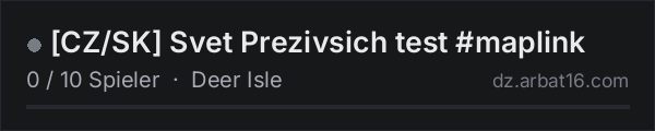 [CZ/SK] Svet Prezivsich test #maplink in der DayZ-Serverliste von AR16
