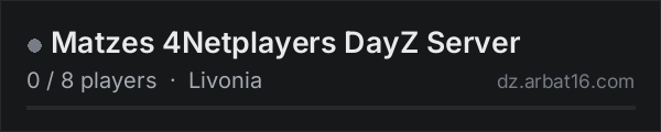 Matzes 4Netplayers DayZ Server on the AR16 DayZ server list