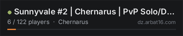 Sunnyvale #2 | Chernarus | PvP Solo/Duo/Trio on the AR16 DayZ server list