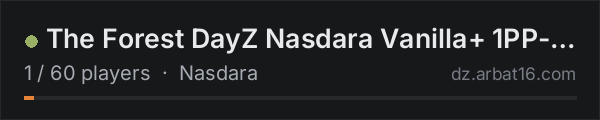 The Forest DayZ Nasdara Vanilla+ 1PP- WIPED October 15 on the AR16 DayZ server list