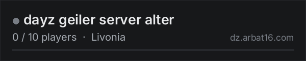 dayz geiler server alter on the AR16 DayZ server list