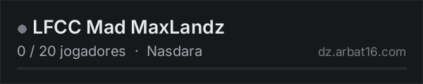 LFCC Mad MaxLandz na lista de servidores de DayZ da AR16