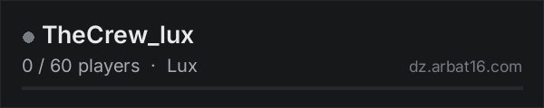 TheCrew_lux on the AR16 DayZ server list