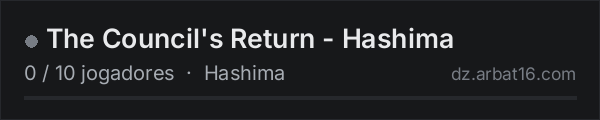 The Council's Return - Hashima na lista de servidores de DayZ da AR16