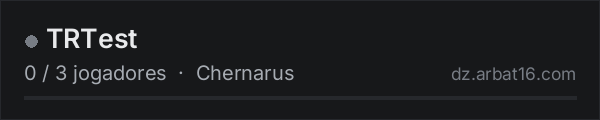 TRTest na lista de servidores de DayZ da AR16