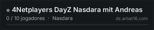 4Netplayers DayZ Nasdara mit Andreas na lista de servidores de DayZ da AR16