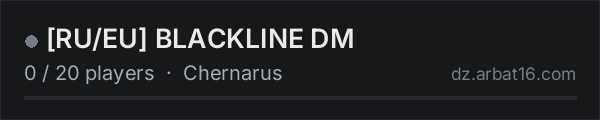 RU/EU BLACKLINE DM on the AR16 DayZ server list