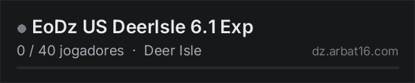EoDz US DeerIsle 6.1 Exp na lista de servidores de DayZ da AR16