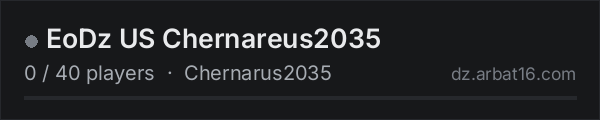 EoDz US Chernareus2035 on the AR16 DayZ server list