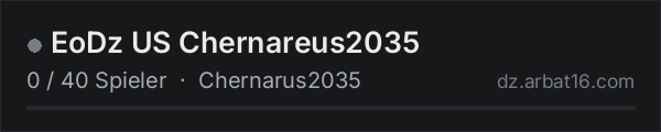 EoDz US Chernareus2035 in der DayZ-Serverliste von AR16