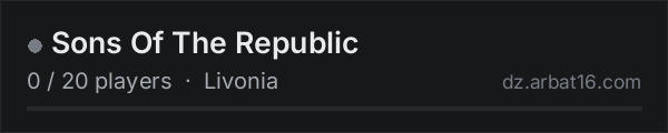Sons Of The Republic on the AR16 DayZ server list