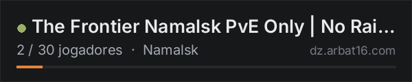 The Frontier Namalsk PvE Only | No Raid | Hardcore Vanilla na lista de servidores de DayZ da AR16