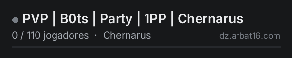 PVP | B0ts | Party | 1PP | Chernarus na lista de servidores de DayZ da AR16