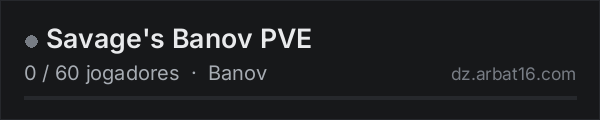 Savage's Banov PVE na lista de servidores de DayZ da AR16