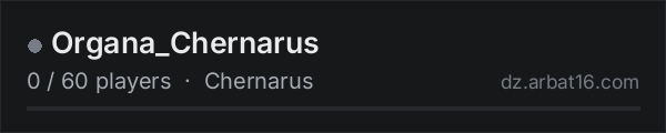 Organa_Chernarus on the AR16 DayZ server list