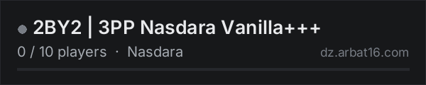 2BY2 | 3PP Nasdara Vanilla+++ on the AR16 DayZ server list