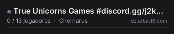 True Unicorns Games #discord.gg/j2kG4t2zB na lista de servidores de DayZ da AR16