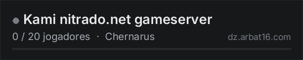 Kami nitrado.net gameserver na lista de servidores de DayZ da AR16