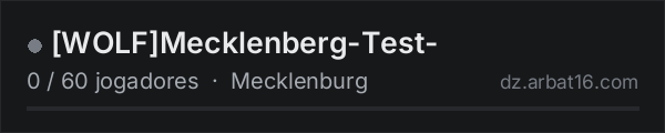 [WOLF]Mecklenberg-Test- na lista de servidores de DayZ da AR16