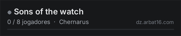Sons of the watch na lista de servidores de DayZ da AR16