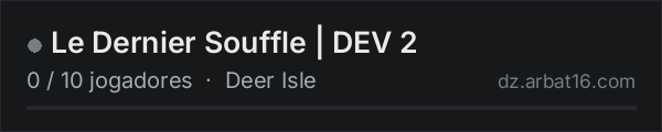 Le Dernier Souffle | DEV 2 na lista de servidores de DayZ da AR16