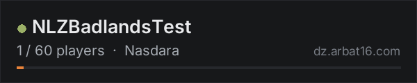 NLZBadlandsTest on the AR16 DayZ server list