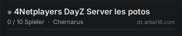 4Netplayers DayZ Server les potos in der DayZ-Serverliste von AR16
