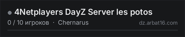 4Netplayers DayZ Server les potos в списке серверов DayZ от AR16