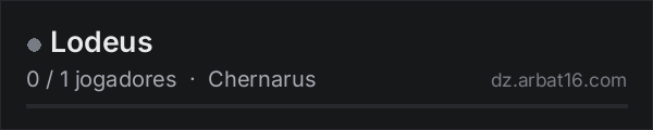 Lodeus na lista de servidores de DayZ da AR16