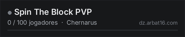 Spin The Block PVP na lista de servidores de DayZ da AR16