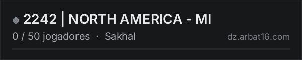 2242 | NORTH AMERICA - MI na lista de servidores de DayZ da AR16
