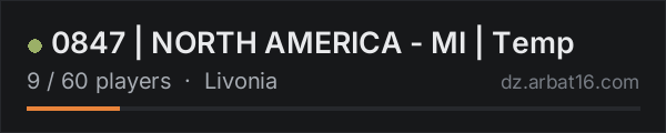 0847 | NORTH AMERICA - MI | Temp on the AR16 DayZ server list