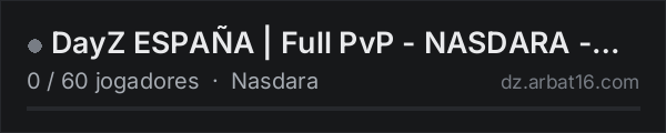 DayZ ESPAÑA | Full PvP - NASDARA - STAFF 24/7 na lista de servidores de DayZ da AR16