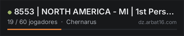 8553 | NORTH AMERICA - MI | 1st Person Only na lista de servidores de DayZ da AR16