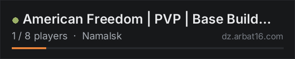 American Freedom | PVP | Base Build Anywhere on the AR16 DayZ server list